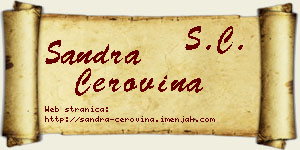 Sandra Cerovina vizit kartica